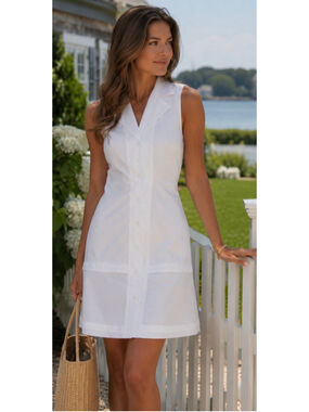 Derek Lam 10 Crosby New Satina Sleeveless White Dress Classic, Quiet Luxury 10